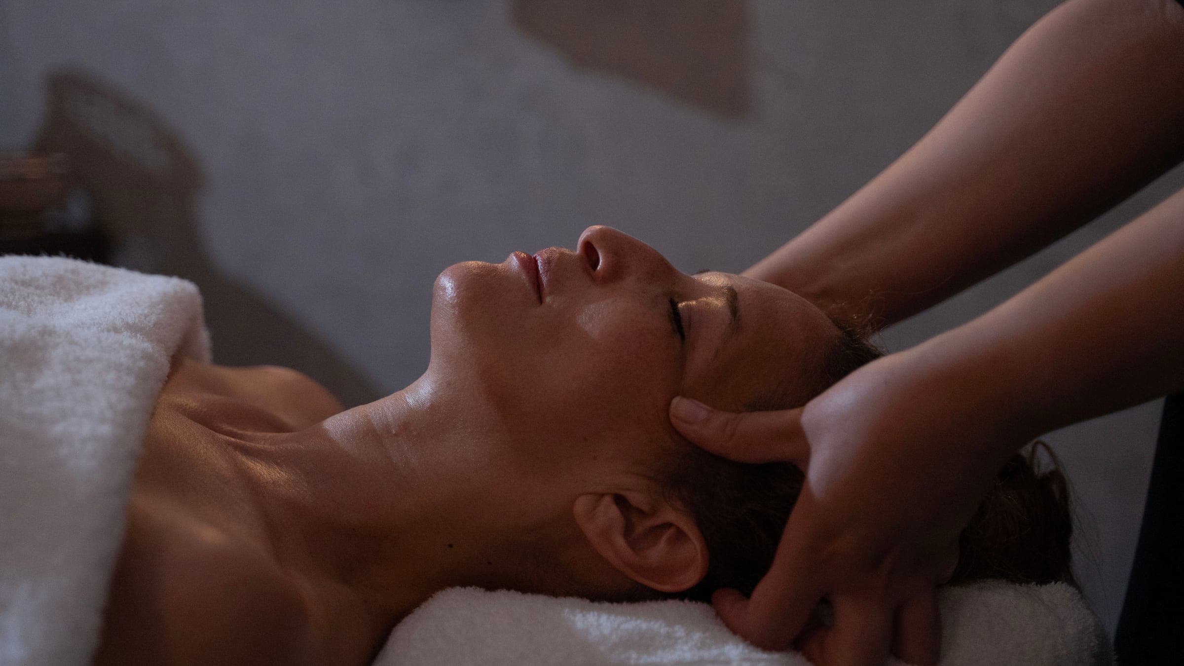 Face and scalp massage at Le Bain Blanc, Marrakech